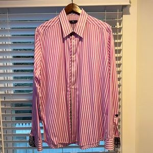 Stone Rose Dress Shirt - Pink/White Stripe